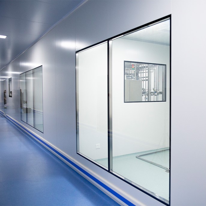 cleanroom glass wall